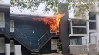 Several units damaged after fire breaks out at Northwest Side apartment complex