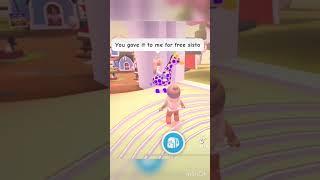 Scamming My SISTER In Adopt Me…#shorts #adoptme #roblox #adoptmepets #viral