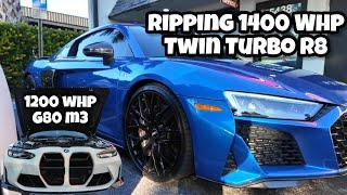 Pulls in 1400 WHP Twin Turbo R8! 1200 WHP M3 CS!