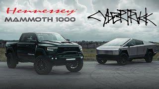 Cybertruck vs. 1000HP TRX Drag Race // Which is Faster, ICE or EV?