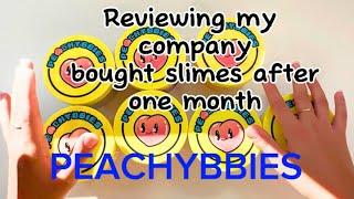 REVIEWING MY COMPANY BOUGHT SLIMES AFTER ONE MONTH #asmr #explore #slime #slimevideos #springslimes
