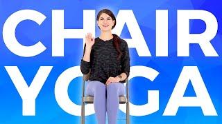 10 minute CHAIR Yoga for Beginners, Seniors & Desk Workers | Tight Hips Stretch