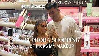 SEPHORA SHOPPING | BOYFRIEND PICKS MY MAKEUP | Sephora haul