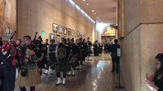 LAFD Firefighter Kelly Wong - Pipes and Drum Escort