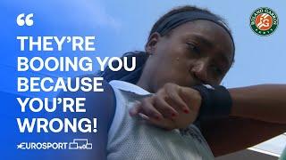 Coco Gauff in TEARS after huge disagreement with the umpire | 2024 French Open 