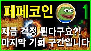 페페코인 전문가0.03원까지 걱정하지마세요. 결국 "이 때" 역사적 폭등랠리 시작합니다!!!