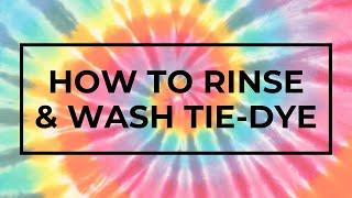 How to rinse and wash tie-dye - QUICK and EASY method for colourfast dyes