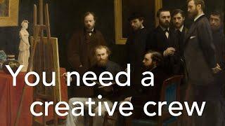 You Need a Creative Crew | Art Doctor Quickies | Henri Fantin-Latour, Studio at Batignolles, 1870