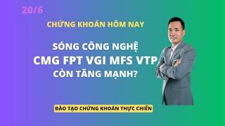 Chứng khoán hôm nay | Nhận định thị trường | Sóng công nghệ | CMG FPT VGI VTP CTR | Tiếp tục tăng