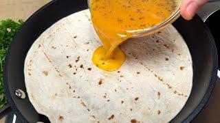 Do you have tortillas and eggs at home? Tasty and easy dinner, quick to prepare! # 289