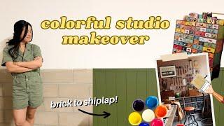 BUILDING A STUNNING STUDIO IN MY HOME *garage makeover* | diy shiplap panels + vintage thrift flip