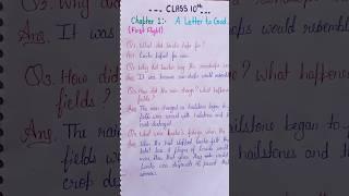 Class 10th English chapter 1 A letter to God question answers Part 1...