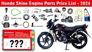 Honda Shine Engine Parts Price List 🟥 | Honda Shine Engine Parts Name | Honda Genuine Parts | 2024