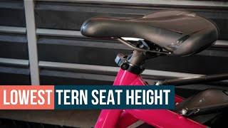 Achieve the Lowest Seat Height on Tern E-Bikes