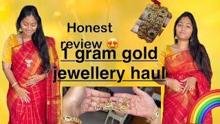 1 gram gold jewellery haul || jewellery honest review #jewellery #combo at reasonable prices