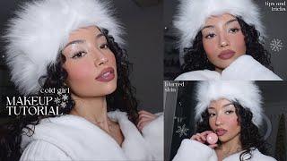 COLD GIRL MAKEUP TUTORIAL | easy everyday makeup for winter | soft blurred skin