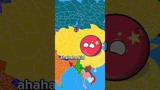 Countries in a nutshell|Mongolia Vs China #shorts #countryballs #nutshell #funny