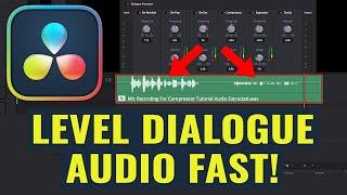 How To LEVEL DIALOGUE in DaVinci Resolve FAST (New Built in Dialogue Leveler)