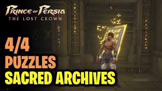 All 4 Sacred Archives Puzzle | Find a New Time Power | Prince of Persia The Lost Crown