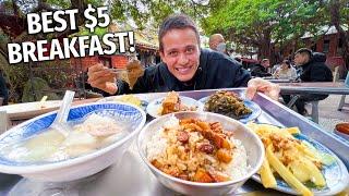 8 AM Taiwanese Street Food Tour!!   BREAKFAST BUFFET + Danzai Noodles in Taiwan!!