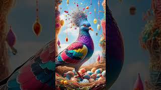 The story of the pigeon who built nest on top of a tower and then laid lots of eggs#ai #pigeon