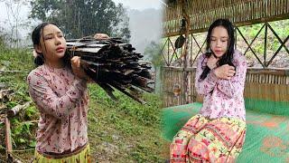 Lonely life alone in the deep forest is very difficult for a 17 year old girl | Survival Alone