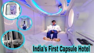 Staying in INDIA'S FIRST CAPSULE HOTEL | UNDER 700Rs! LUXURIOUS CAPSULE Hotel | Astropods