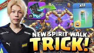 Kazuma uses NEW SPIRIT WALK trick with 11 INVISIBILITY to get INSANE VALUE! Clash of Clans