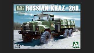 TAKOM 1/35 Russian KRAZ-260 Heavy Truck Scale Model Review