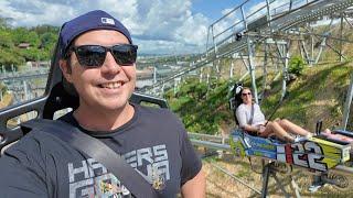 Pigeon Forge Roadside Attractions - Grand Opening Day of World's First Racing Mountain Coaster & POV