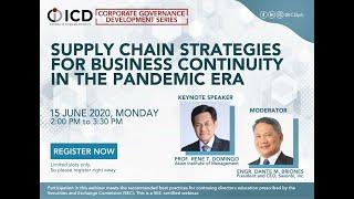 SUPPLY CHAIN STRATEGIES FOR BUSINESS CONTINUITY IN THE PANDEMIC ERA
