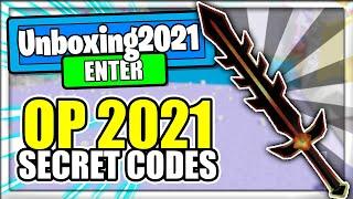 (2021) ALL *NEW* SECRET OP CODES! Unboxing Simulator Roblox