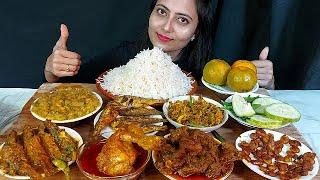 MassiveLunch Spicy Mutton+Chicken Legjhul+Tangra fish Dupiyaja+Prawnfry+Prawnlaw+Fishfry+FishjuraEtC