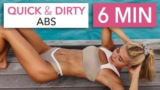 6 MIN QUICK + DIRTY ABS - short & VERY effective - intense sixpack workout