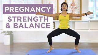 Pregnancy Strength & Balance - Pilates Matwork Beginner - 20 min Prenatal workout, all trimesters