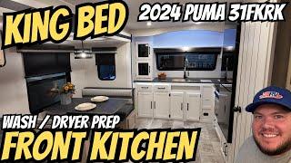 2024 Puma 31FKRK | Front Kitchen Travel Trailer with a King Bed AND WASHER / DRYER PREP