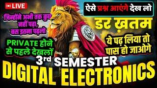 Digital Electronics महा-मैराथन #marathonclass #oneshot #pyq #mahamarathon polytechnic 3rd semester