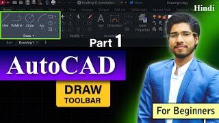 AutoCAD Draw Toolbars Explained with Examples | Mechanical, Civil, Arch | PART 1