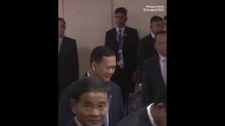 Father-and-son Hun Sen, Hun Manet arrive at Cambodia's National Assembly ahead of vote