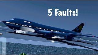 Extreme Landings Pro | Boeing 747 | 5 Faults!