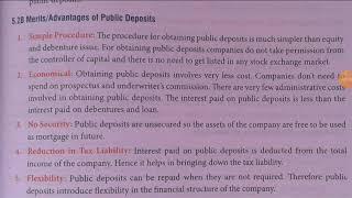 Business studies XI,Ch-7, Merits and Demerits of public deposits ,part -9