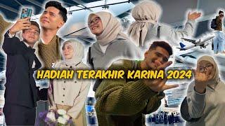 KARINA DAN SHAFAE LAMBAT PERGI AIRPORT!! KANDA TAK SUKA HADIAH RINA!!