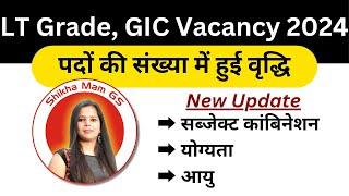 LT Grade / GIC New Vacancy 2024 | New Update | @ShikhaMamGS