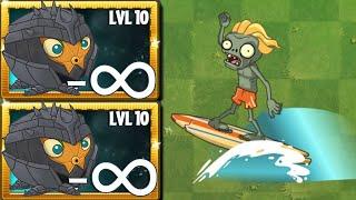 PvZ 2 Power Up INFINITE - Every Plant Max Level Vs Team Surfer Zombie - Who is best?