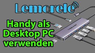 Handy als Desktop PC verwenden - Lemorele USB Hub 7in1 HDMI