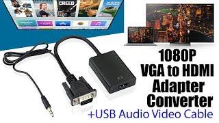 VGA TO HDMI Converter/Adapter I VGA to HDMI Adapter With Audio