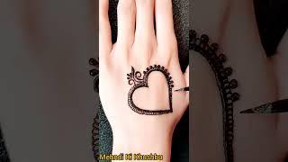 Heart shape mehndi tattoo design ️ Mehandi ki design | #shinewithshorts #shorts