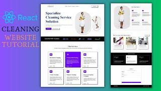 React Website Tutorial - Build A Simple Website Using React JS - React JS Project