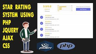 Create A Star Rating System With User Reviews | PHP Jquery AJAX | 1/2