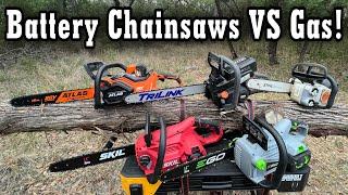 SKIL 40V EGO 56V ATLAS 80V & Redback 120V VS STIHL Gas Chainsaw!